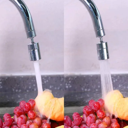 Miniatura 7 de Aireador de grifo giratorio de 360 grados, doble función de ahorro de agua de ángulo grande de 2 flujos, con pieza de repuesto de grifo de junta