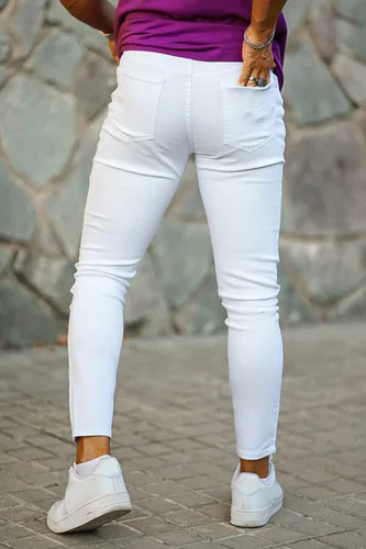 Miniatura 7 de GINGTTO - Jeans rasgados, elásticos y ajustados para hombre