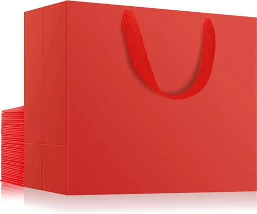 Miniatura 42 de EUSOAR Bolsas de regalo grandes negras, paquete de 12 bolsas de papel de compras de 16 x 6 x 12 pulgadas con asas, bolsa de mercancía de papel kraft