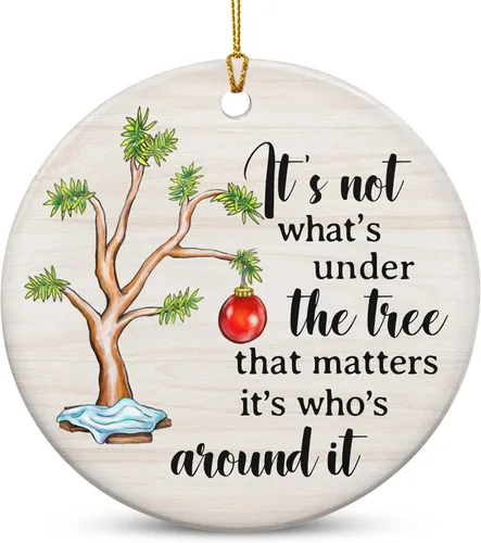 TEEZWONDER Adornos Navideños Regalos para Mujeres Hombres - Adornos Navideños de Cerámica 2025 para Decoraciones de Árbol - Rellenos de Calcetín de
