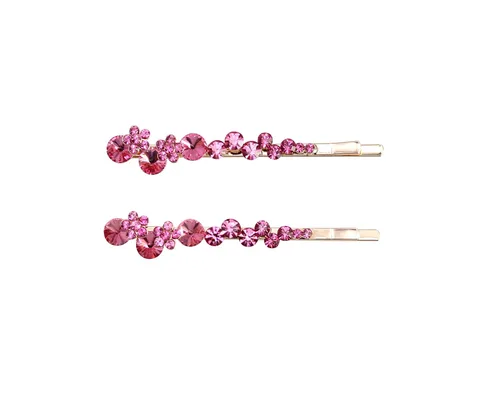 Miniatura 15 de Faship - Un par de pinzas para el cabello con diseño floral AB (2 unidades)