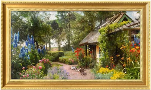Miniatura 52 de DECORARTS - Impresiones de Giclee de Lirios de Agua de Claude Monet, Arte de Pared Enmarcado con Marco de Madera Maciza, Decoración de Jardín