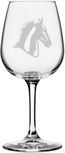 Miniatura 22 de Morgan Body Horse - Copa de vino grabada multiusos (12.75 onzas)