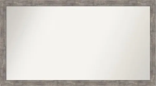 Miniatura 7 de Amanti Art Silver Bathroom Mirror for Over Sink, 24x49 Custom Made Marred Pewter Rectangle Vanity Mirror, Oversize Casual Wood Frame, Hangs Estaño