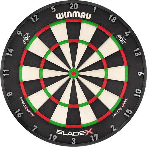 Miniatura 10 de WINMAU Professional Bristle Dartboard - PDC Tournament Board with Official Tournament Specifications - Available in Blade 6 Single, Dual, Triple