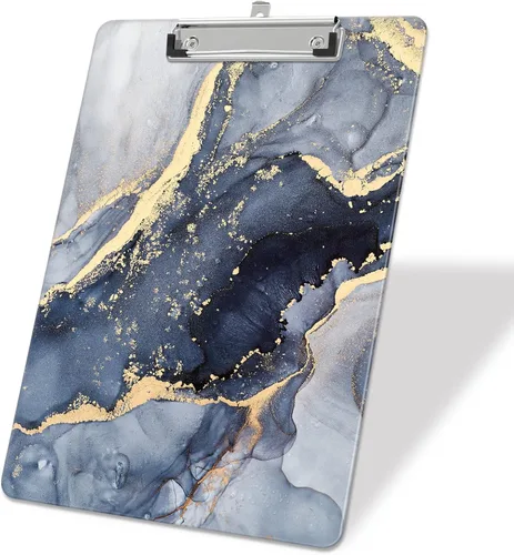 Portapapeles de plástico A4, lindo portapapeles con clip tamaño carta estándar 9 x 12.5 pulgadas, decorativo para oficina para estudiantes, mujeres,