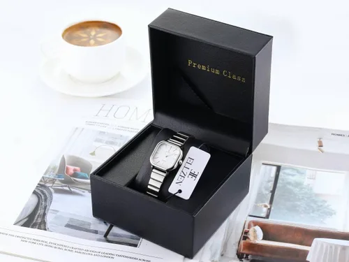 Miniatura 4 de Relojes dorados para mujer con pulsera vintage pequeña, estuche rectangular