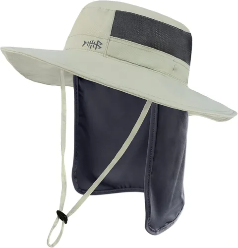 Miniatura 43 de BASSDASH Sombrero de pesca solar UPF 50+ resistente al agua con solapa desmontable para el cuello