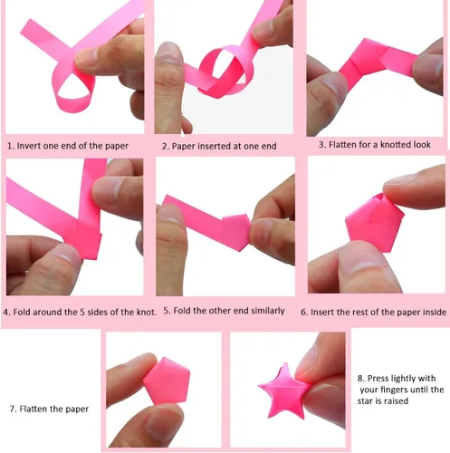 Miniatura 2 de Tiras de origami de estrellas, patrones de cielo estrellado, estrellas de papel, tiras de papel hechas a mano, artesanías (540 piezas)