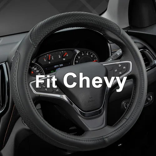 West Llama Funda personalizada para volante de automóvil para Chevy de 14.5 a 15 pulgadas, cubierta de volante para Chevrolet (línea negra, tamaño