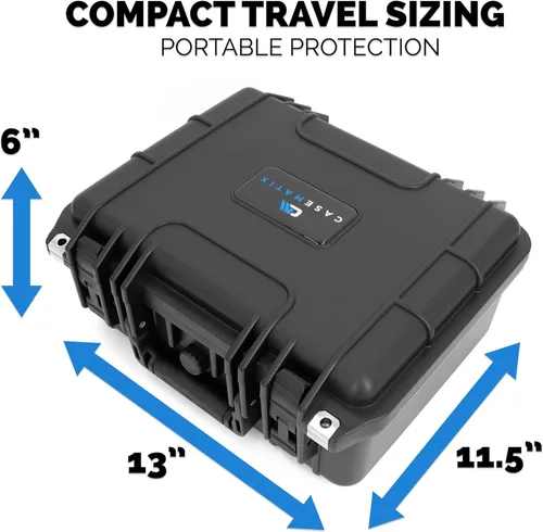 Miniatura 3 de CASEMATIX Two Gun Hard Case for 2 Handguns - TSA Approved Waterproof & Shockproof 2 Pistol Hard Case, Double Handgun Case with Accessory Storage for