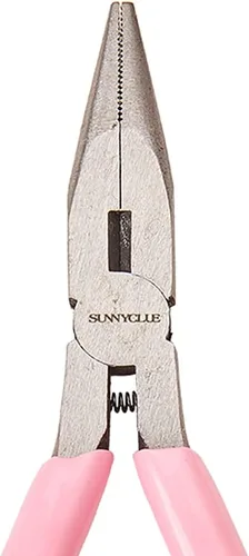 Miniatura 4 de SUNNYCLUE Alicates de punta de cadena de 5 pulgadas de largo con mandíbulas dentadas, mini alicates de precisión para proyectos de bricolaje