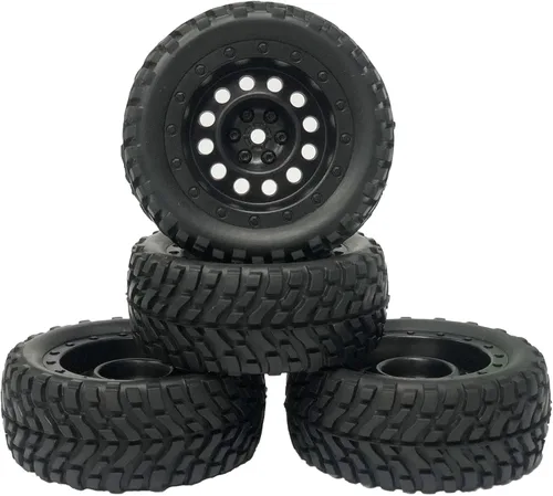 Miniatura 8 de 4 neumáticos de goma de 2.953 in con insertos de espuma y llantas de plástico de 0.472 in hexagonal para 1/10 en carretera RC Drift Touring Car 1/14