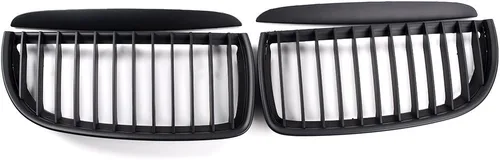 Miniatura 16 de Rejilla de Riñón Cromada con Malla Brillante en Negro Compatible con BMW 323i 325xi 330i 328i 328xi 335i 335xi E90 E91 Pre-LCI de 2005-2008