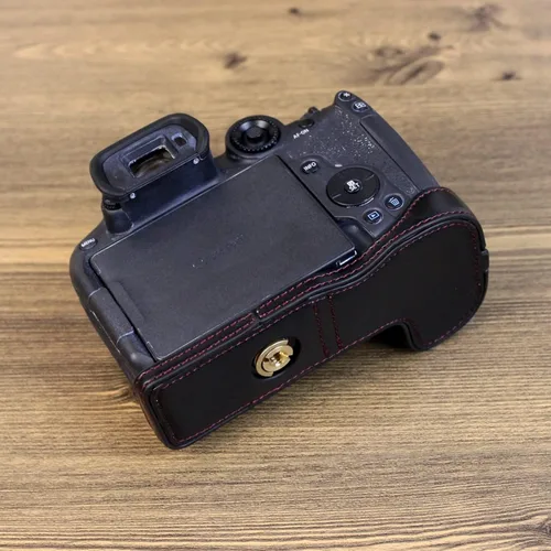 Miniatura 3 de Rieibi EOS R7 - Funda de piel sintética de calidad para cámara digital Canon EOS R7 - Funda de agarre para Canon EOSR7, color negro