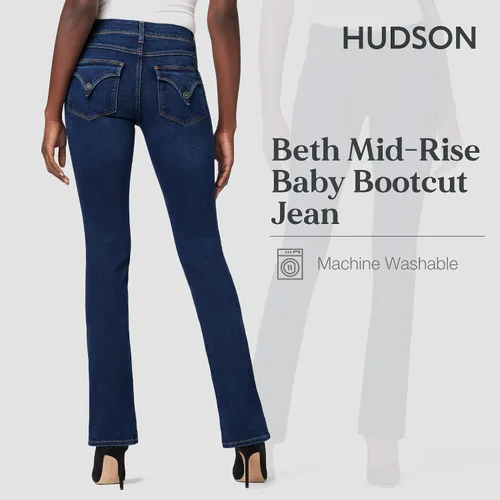 Miniatura 3 de HUDSON Jeans Beth Baby Bootcut para mujer con bolsillos traseros con solapa