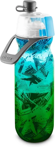 Miniatura 10 de O2COOL Mist 'N Sip botella de agua con vaporizador 2 en 1 con función de rociar y beber sin fugas con tapa de extracción (corazones)
