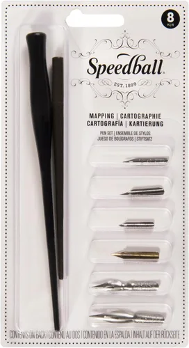 Miniatura 5 de Speedball Calligraphy No-5 Artists Project Set, 2 Porta Plumas y 8 Puntas (SB2962)
