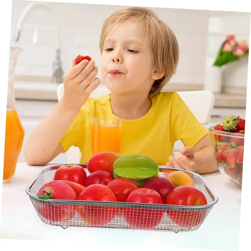 Miniatura 8 de Kichvoe Colador de malla fina Colador de malla de acero inoxidable, colador de frutas y verduras, cesta de fregadero, accesorios de cocina