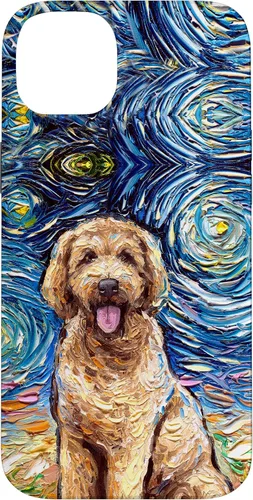Miniatura 15 de Cute Goldendoodle Starry Night Doodle Dog Art by Aja Case for iPhone 17