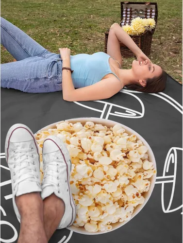 Miniatura 7 de It's Popcorn Time - Manta de regalo de franela de vellón, ligera, suave, bonita y acogedora para cama, sofá, viajes al aire libre, 60 x 80 pulgadas