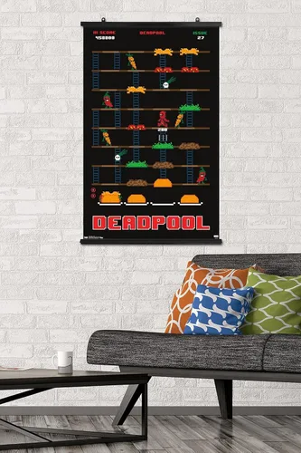 Miniatura 2 de Trends International Marvel Comics-Deadpool-Game Wall, 22.375 x 34 pulgadas, paquete de póster y clip