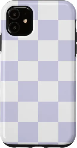 Miniatura 8 de Cute Pastel Lavender Off White Checker Pattern Design Case for iPhone 17