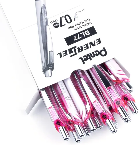 Miniatura 2 de Pentel EnerGel Pearl RTX, 0.028 in, tinta negra, caja de 12 (BL77PWP-A)