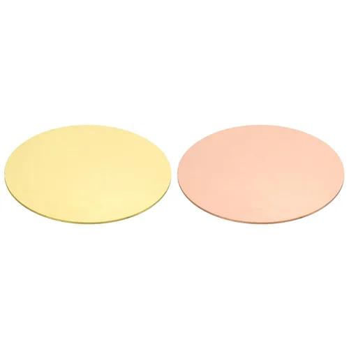Miniatura 40 de PATIKIL Hojas de cobre de latón, placa redonda de cobre de latón de 1.97 x 0.04 pulgadas, disco de cobre de latón puro para manualidades