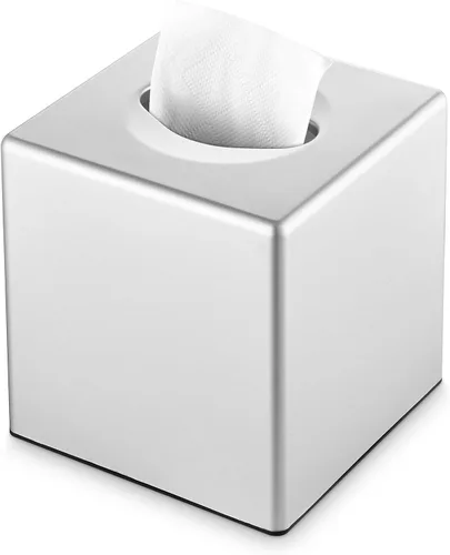 Miniatura 14 de Y-in Hand Funda para caja de pañuelos, soporte cuadrado para caja de pañuelos faciales, accesorios de almacenamiento para tocador de baño, encimeras