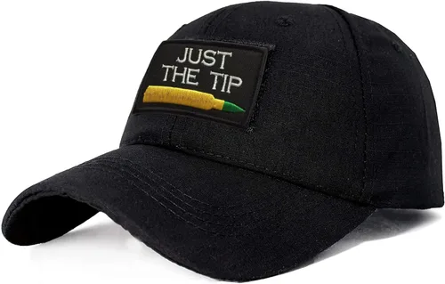 Miniatura 2 de Just The Tip Penetrator - Divertido parche bordado 3D de gancho y bucle, parche táctico militar de 3.15 x 1.97 pulgadas, tamaño (negro + blanco)