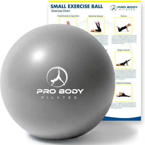 Miniatura 10 de ProBody Pilates Mini Pelota de Ejercicio - Bola de 9 Pulgadas para Entrenamiento de Estabilidad, Barra, Yoga, Núcleo y Terapia Física