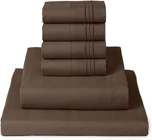 Miniatura 9 de Mellanni Juego de Sábanas Split King - Colección Icónica de 7 Piezas para Ropa de Cama, (Incluye 4 Fundas de Almohada), Bolsillo Profundo de 16 1394