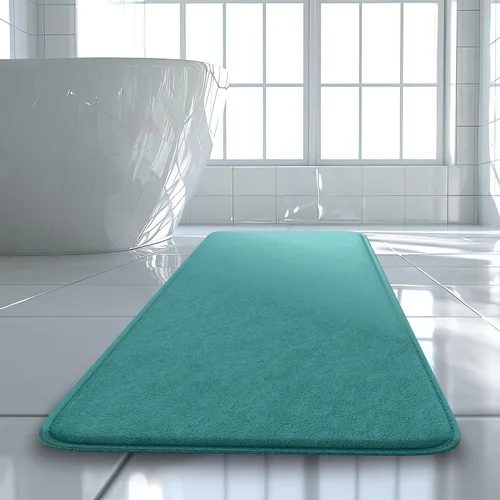 Miniatura 10 de Alfombra de baño de lujo – 1 pieza de alfombrilla de baño de espuma viscoelástica, antideslizante y ultrasuave, altamente absorbente, fácil