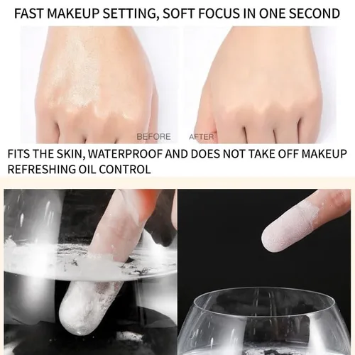 Miniatura 4 de Polvo de ajuste suelto de 4 colores, maquillaje de plátano de lujo para acabado facial, cobertura de larga duración, acabado mate iluminador