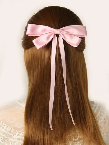 Miniatura 3 de Furling Pompoms Cintas para el cabello – Lazos para el pelo con borlas en negro, blanco, azul, rosa para mujeres y niñas Negro/Blanco/Rosa/Azul Claro