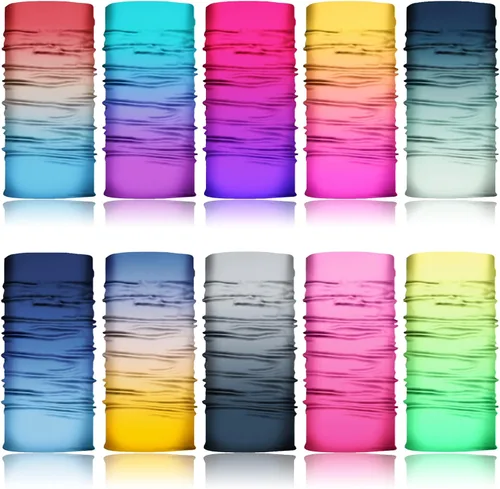 Miniatura 7 de ELANE 10 máscaras faciales para cuello, polainas de senderismo para mujeres, polaina de cuello de pesca para hombres, protección UV, bandanas