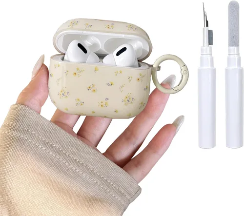 Miniatura 15 de Funda para AirPods 2/1 con diseño de estrella bonita, con kit limpiador protector de auriculares para AirPods de 2ª/1ª generación, color azul