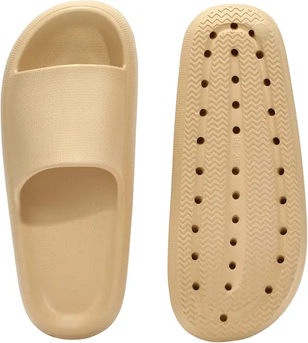 Miniatura 7 de welltree Sandalias antideslizantes para mujeres y hombres, sandalias antideslizantes para baño y ducha, suela gruesa suave para interiores