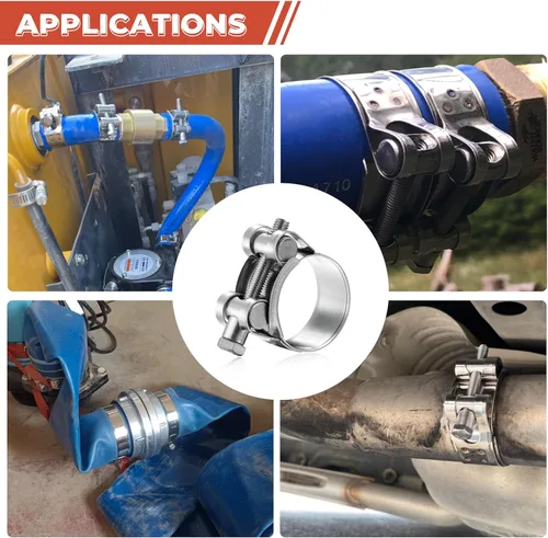 Miniatura 6 de AKIHISA Abrazadera de manguera con perno en T, abrazadera de correa de tubo de acero inoxidable 304 con rango de diámetro exterior de 1.142-1.220