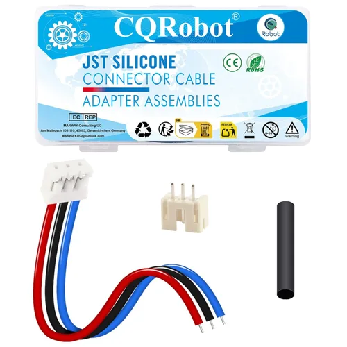 Miniatura 29 de CQRobot JST EL 4.5 mm de paso 2 pines conector electrónico IC macho, enchufes hembra carcasa y kit de terminales de crimpado en T macho/hembra. 50