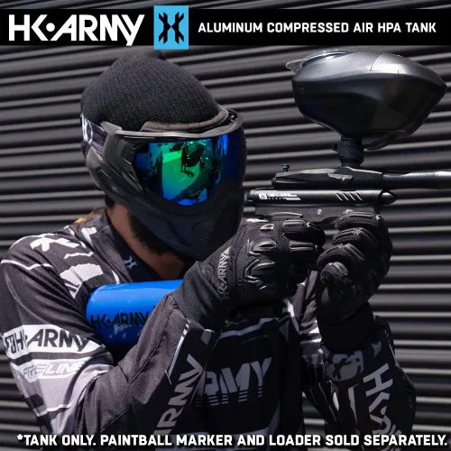 Miniatura 3 de HK Army Tanque de aire comprimido de aluminio HPA para paintball con sistemas de aire - Regulador estándar Azul
