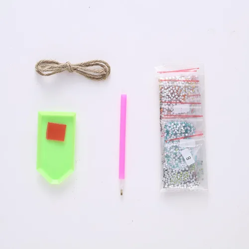 Miniatura 4 de Cartel colgante de pintura de diamante de gato 5D DIY – Colgantes de ventana de puerta de arte de taladro completo – Kit de arte de pared de jardín