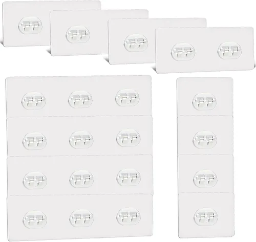 Miniatura 8 de 4 PCS Organizador de Ducha de Esquina con Pegatina Adhesiva Gancho de Repuesto, para Organizador de Ducha Estante de Baño Repisa Jabonera Cesta 3