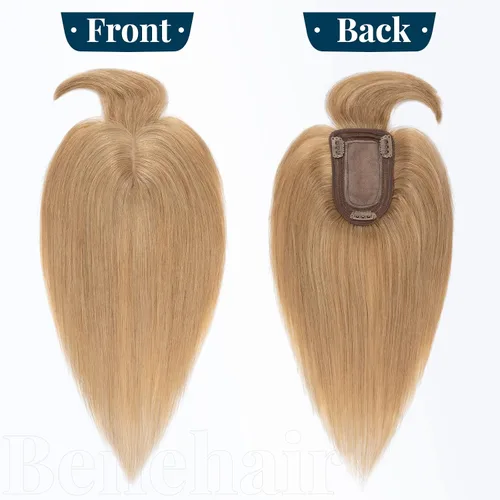 Miniatura 3 de Benehair Peluca de cabello con clip con flequillo, peluca secreta de cabello 100% humano, postizo superior con flecos, peluca de repuesto