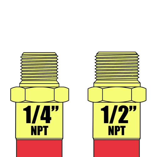 Miniatura 2 de Reelcraft S601017-50 manguera de aire y agua baja presión, 3/8" x 50', 300 Psi, 1/4" x 1/2 NPTF(M), 0.6 OD, PVC Nylon