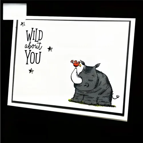 Miniatura 5 de Wild About You - Juego de sellos y troqueles para hacer tarjetas, sellos transparentes y troqueles de corte de metal para álbumes de recortes