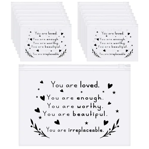 Miniatura 11 de Sotiff 60 bolsas de maquillaje a granel para mujeres, regalos inspiradores de agradecimiento, bolsa de papel de EVA, regalo de agradecimiento