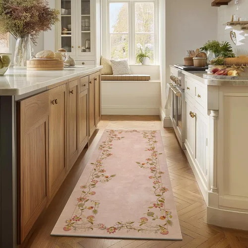 Miniatura 123 de Alfombra de pasillo lavable antideslizante: alfombra de cocina de 2 x 6 pies, resistente a las manchas, con parte trasera de goma, alfombra suave