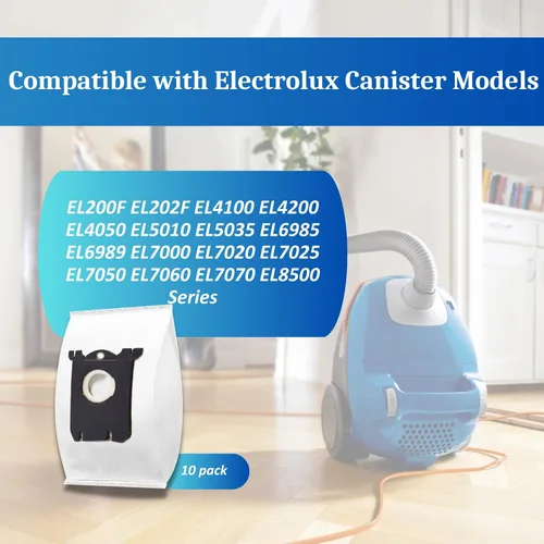 Miniatura 2 de Paquete de 10 bolsas de repuesto para aspiradora compatibles con Electrolux S Bag Classic EL200F EL8500